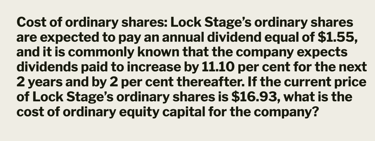 Can you please show steps to solve this on excel Cost