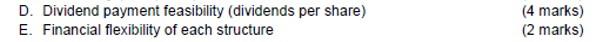 and pub operator, is considering different capital structures for its future. While