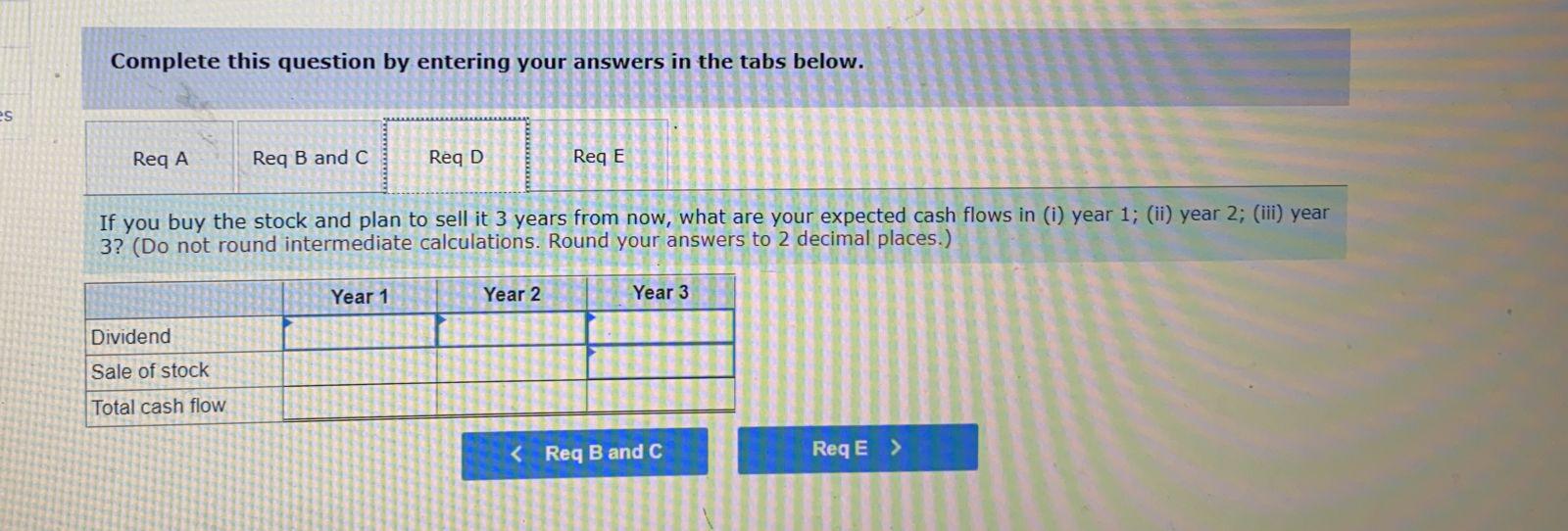 dividend in each of the next 3 years? b. If the discount