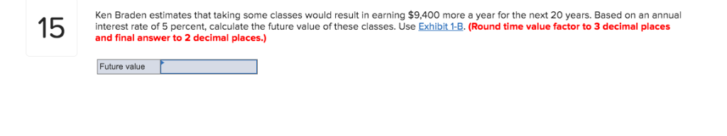  Ken Braden estimates that taking some classes would result in earning