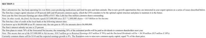  SECTION 1 Max Laboratories Inc. has been operating for over thirty