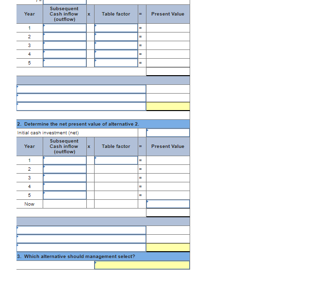 overhauled. Information about the two alternatives follows. Management r 10% rate of
