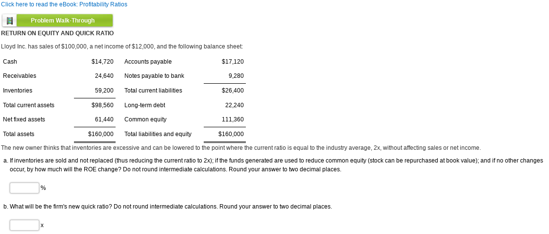 Click here to read the eBook: Profitability Ratios Problem Walk-Through RETURN