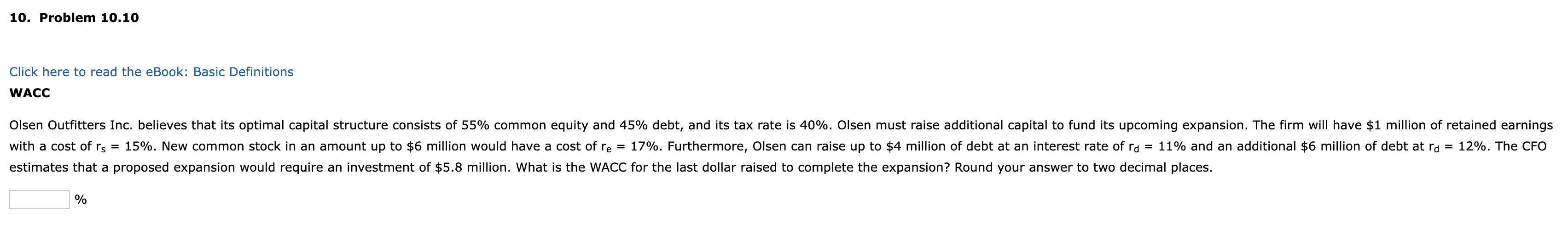  10. Problem 10.10 Click here to read the eBook: Basic Definitions