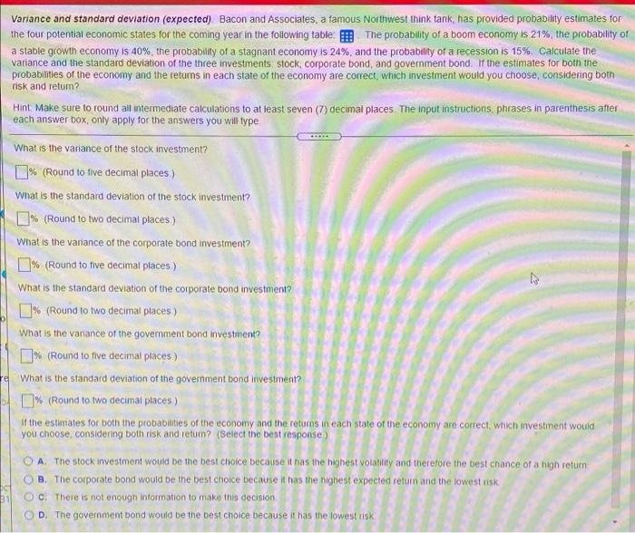 DE Viewan Eple Text Pages Finance Calculator Nest Variance and standard deviation