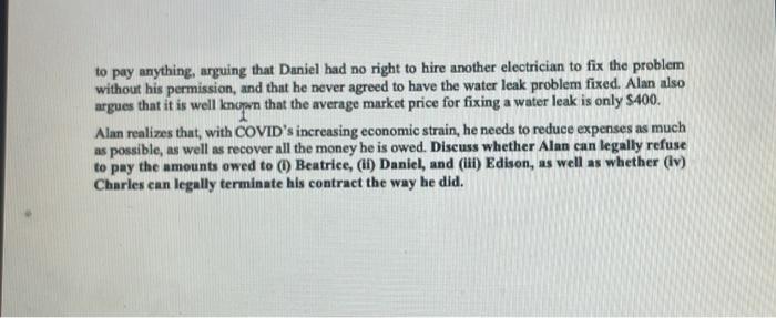 application , conculsion urgent please CACH Alan is the owner of a