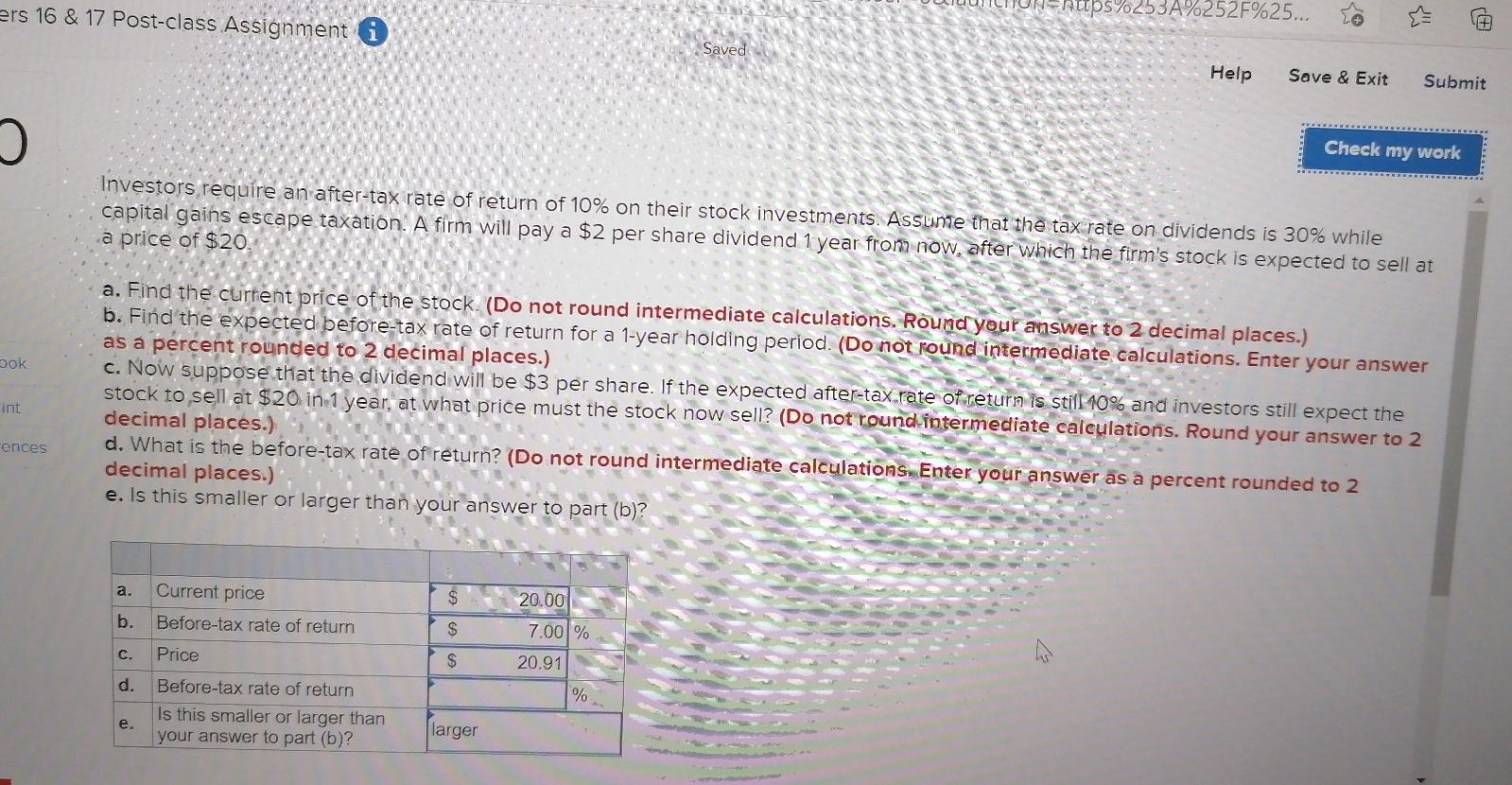 ers 16 & 17 Post-class Assignment i https%253A%252F%25... Saved Help Save