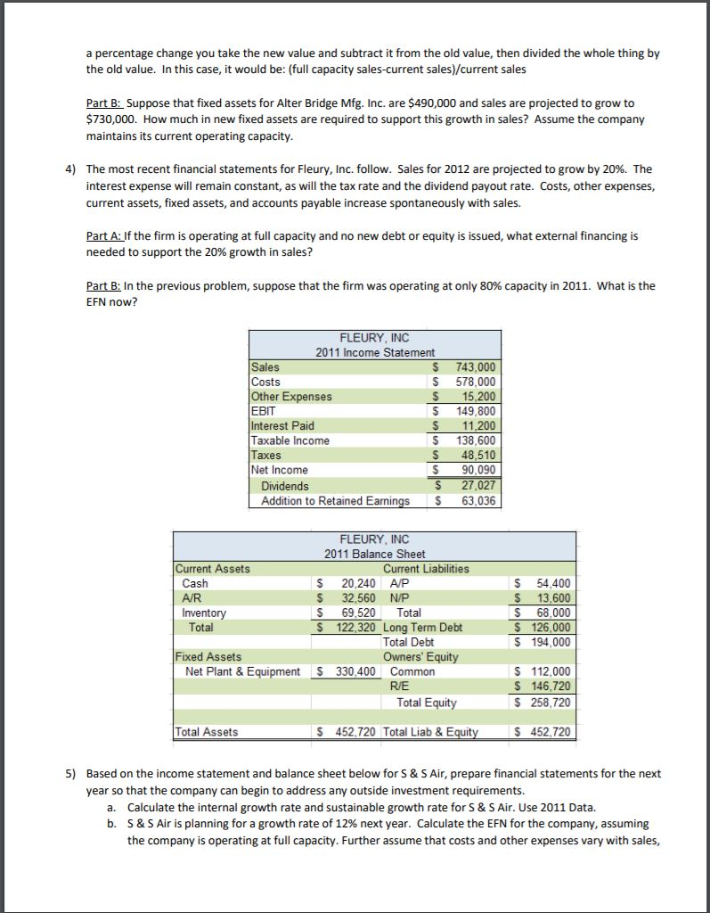 the Fire Corporation. The company has a predicted sales increase of 15%,