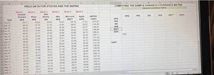 solution a. Use the return data in the Excel file (link below)