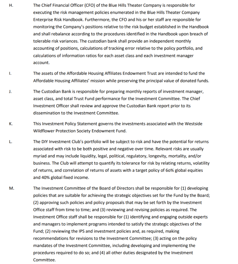 letter of the comment in the Content Section column of the IPS