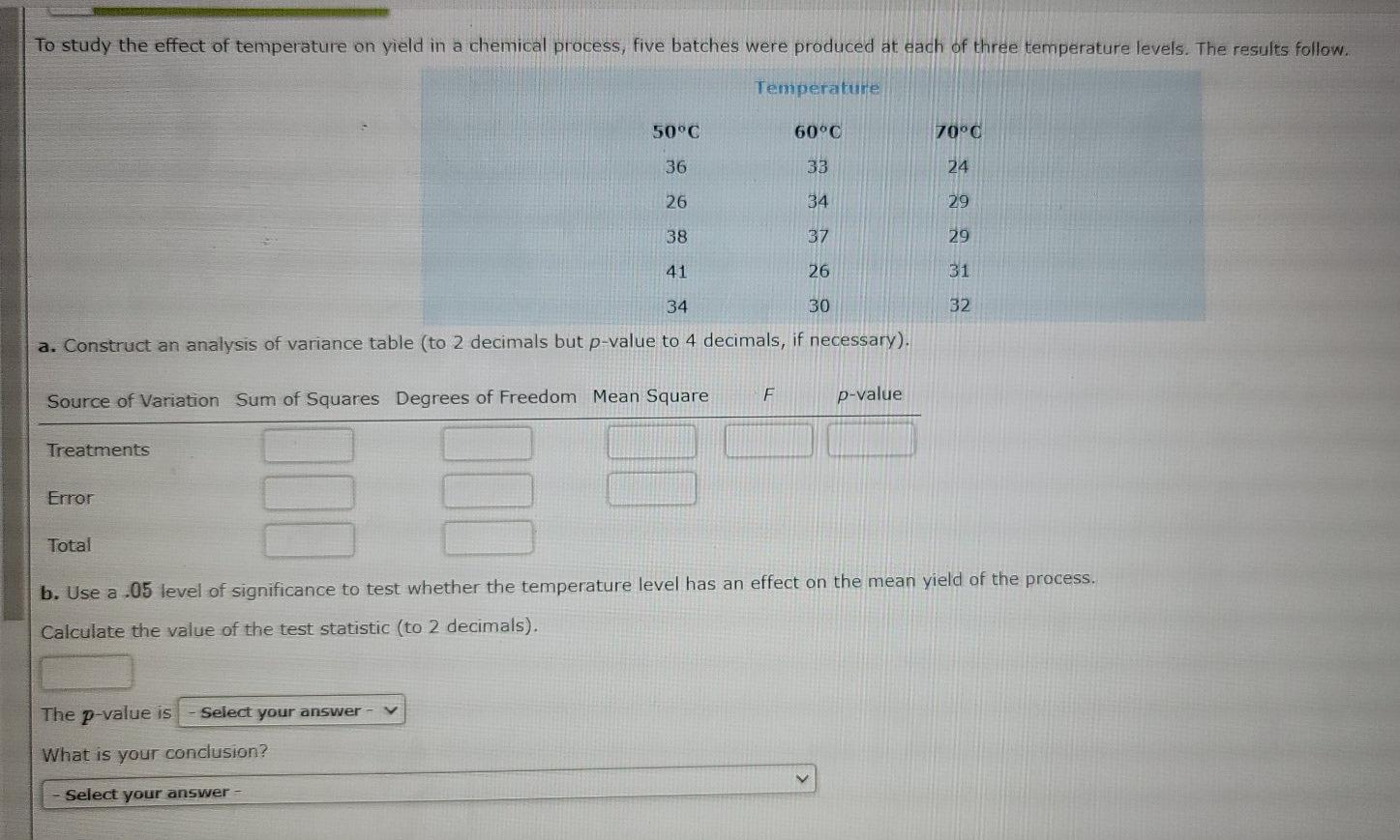 product were proposed by an industrial engineer. To investigate the number of