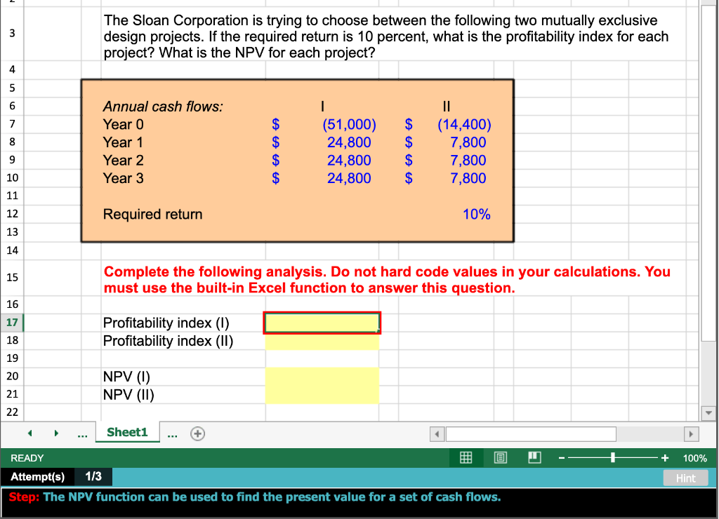 PLEASE ANSWER IN EXCEL FORM WITH EXACT FORMULAS USED TO SOLVE EACH