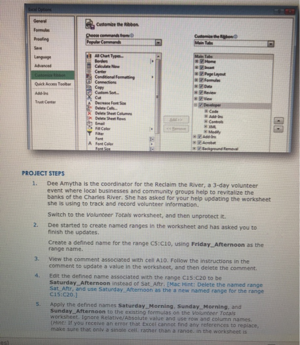  General Customize the Ribbon Gunthe Proofing Cheesecomands from Cod Advanced Page