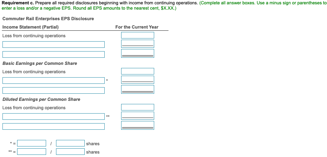 $ 2,320,000 tanding for basic earnings per share (EPS). Number of Months