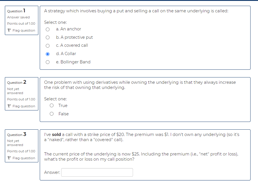  A strategy which involves buying a put and selling a call