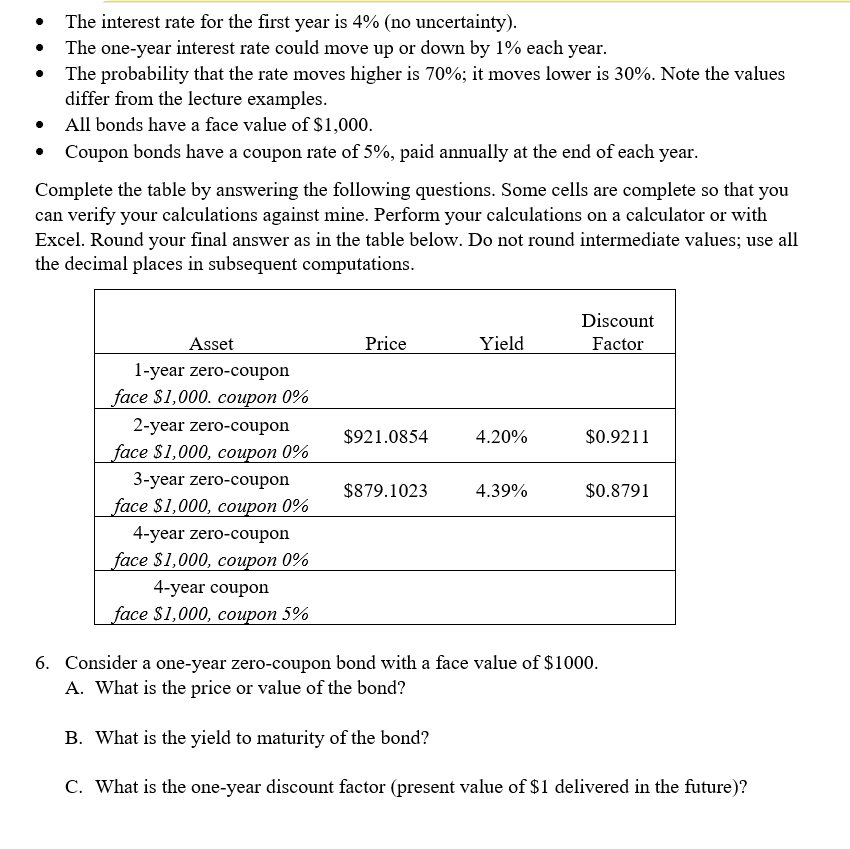  - The interest rate for the first year is 4% (no