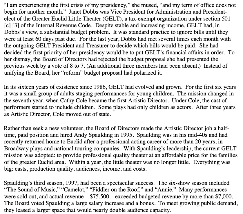  Question to answer: From a Financial Management Perspective what are the