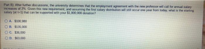 business career, you would like to make a donation to your university.