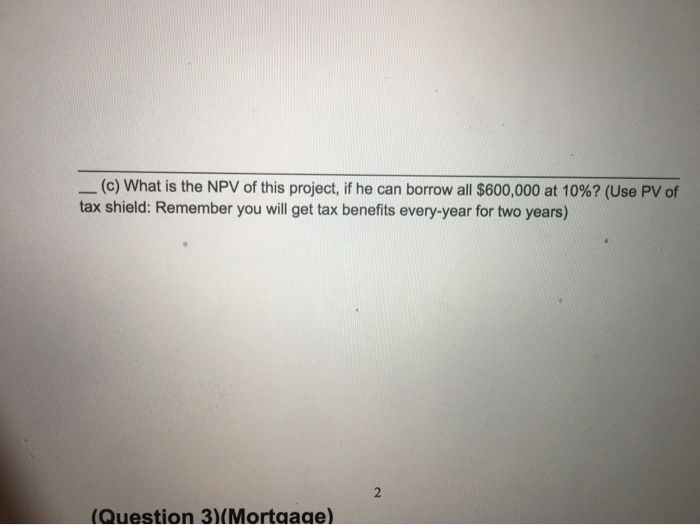 years from today. That project beta is 1.2, and return on market