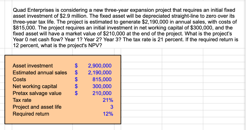 PLEASE ANSWER IN EXCEL FORM WITH EXACT FORMULAS USED TO SOLVE EACH