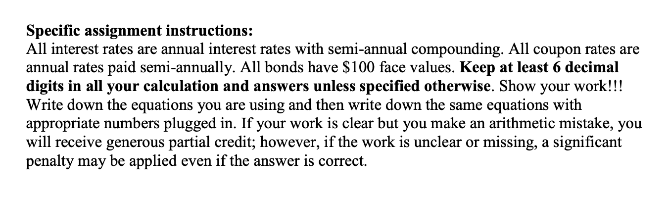 for 6 months, 1 year, and 2 years are (0.5) = 8%