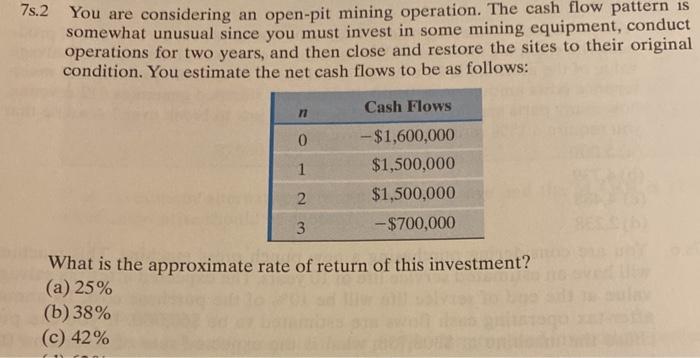 solve using excel step by step please 75.2 You are considering an