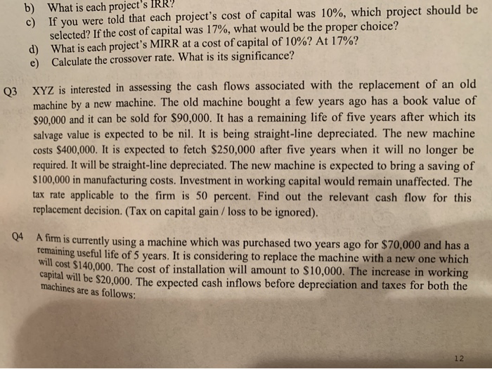 Q3 and Q4 with work please here is the rest of information