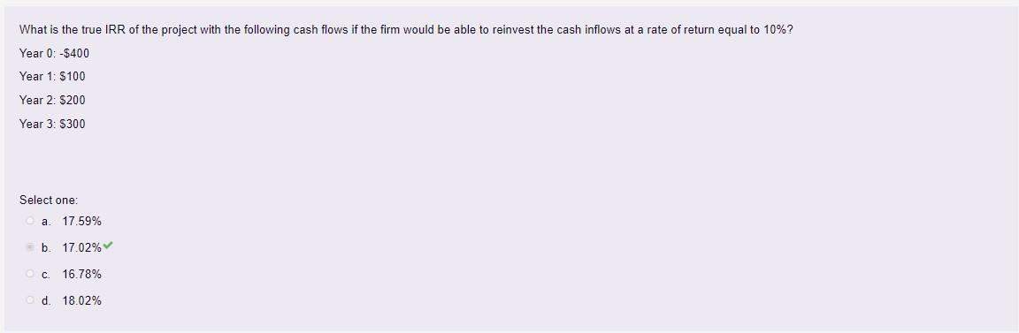Can someone please explain the formula and steps to get the correct
