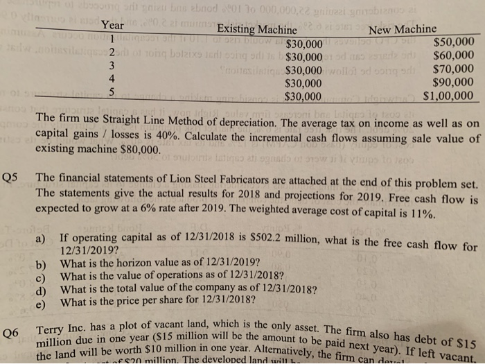 needed for 4 b) What is each project's IRR? c) If you