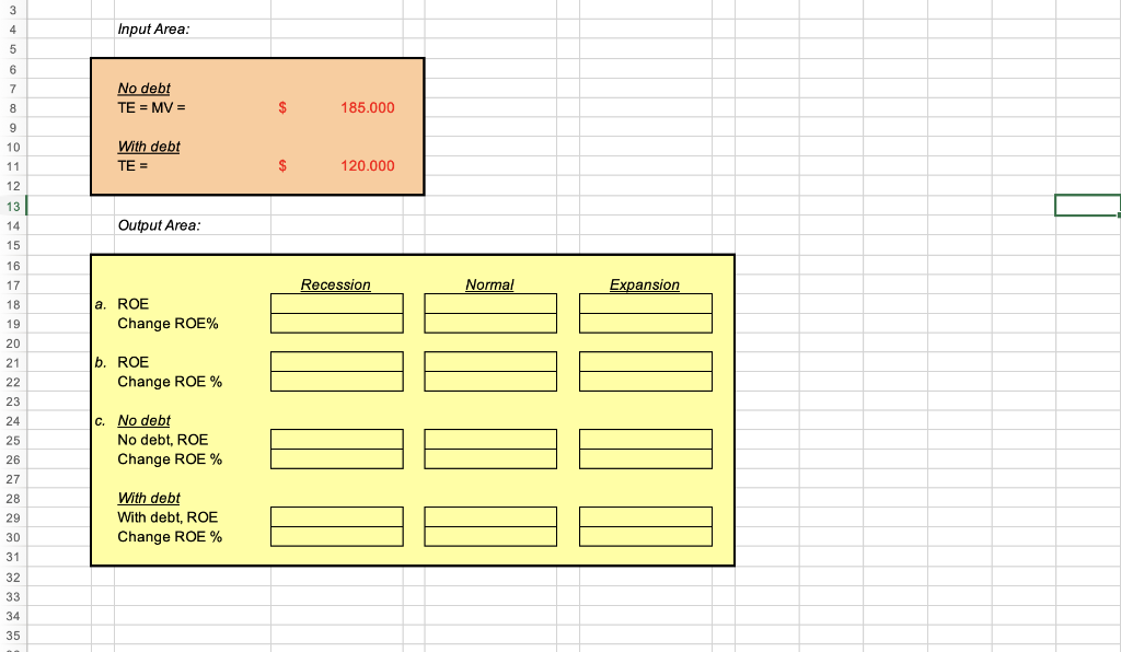 EBIT, are projected to be $29,000 if economic conditions are normal. If