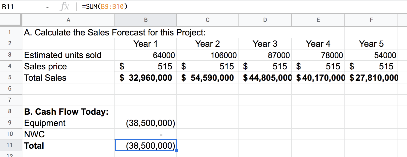 **Please follow the excel sheet below and show computations only using the
