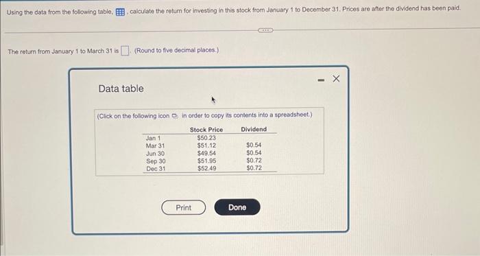 period? b. What is the geometric average return over the 10 -year