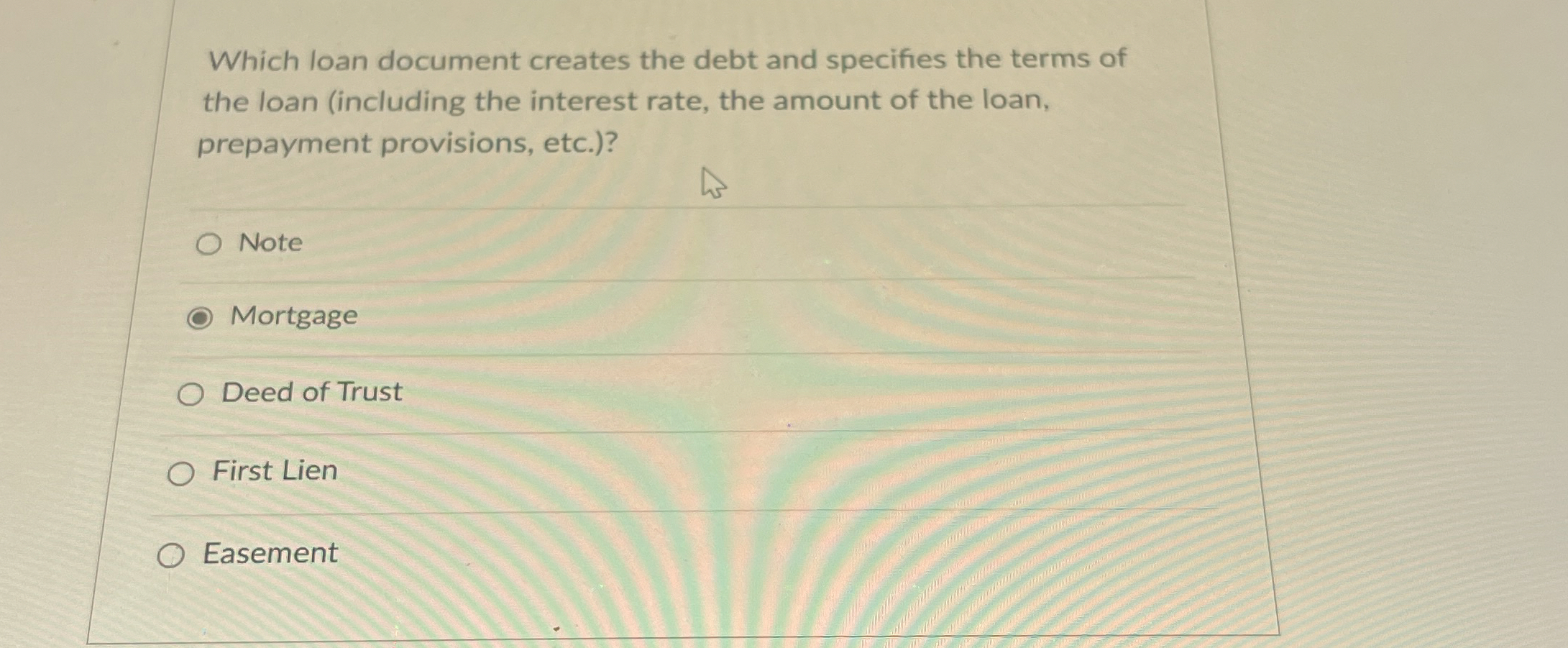 Which loan document creates the debt and specifies the terms of