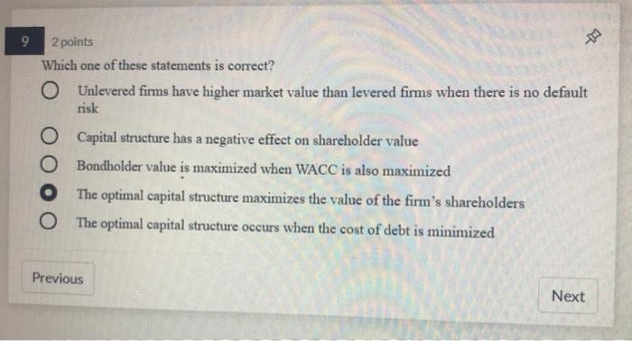 just bought T using cash and the stock price decreased. Which statements