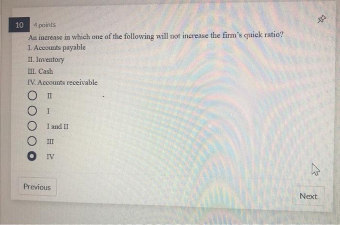 can be correct? O None of the other answers O The NPV