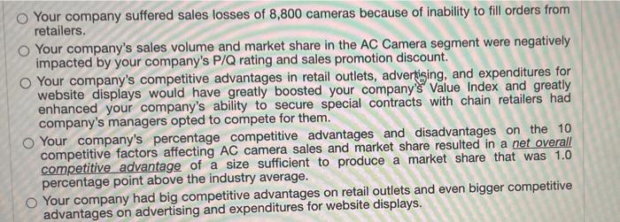 page in the CIR: Your Industry Your Company AC CAMERA SEGMENT Company