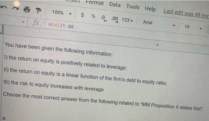  Format Data Tools Help 100% Last edit was 48 mir $