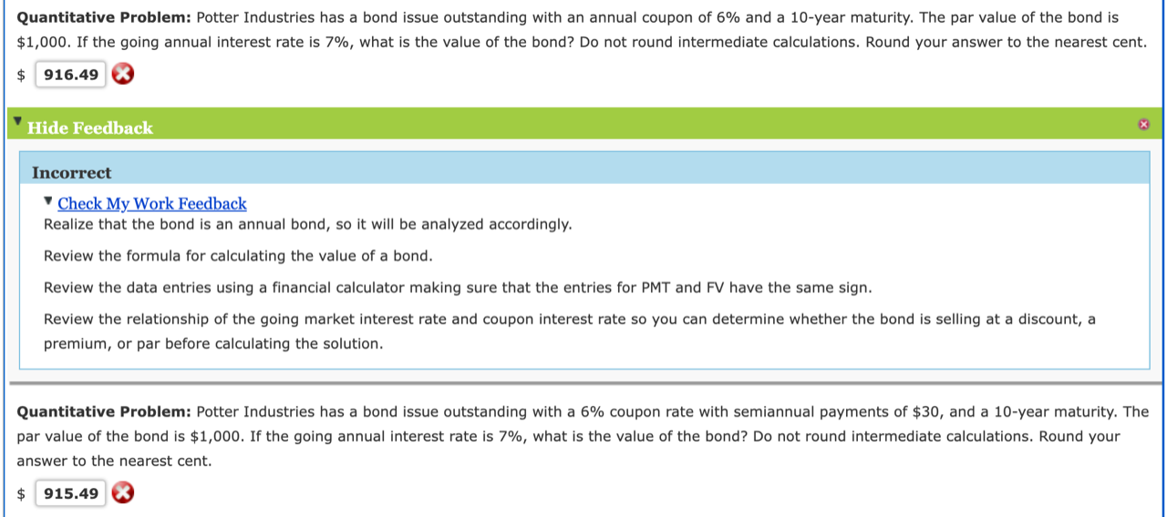  Quantitative Problem: Potter Industries has a bond issue outstanding with an