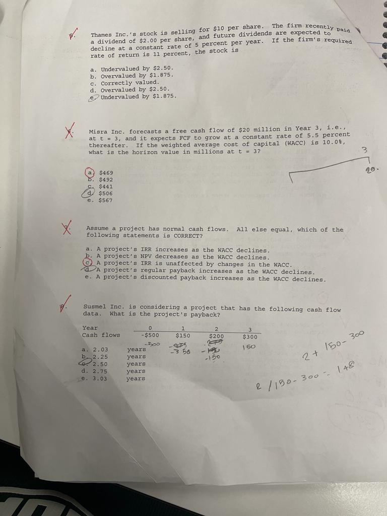 Please explain Qs 5 , 6 and 8 using BAII plus if