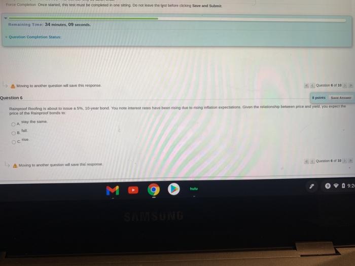  Puro Completion Once started this test must be completed in one