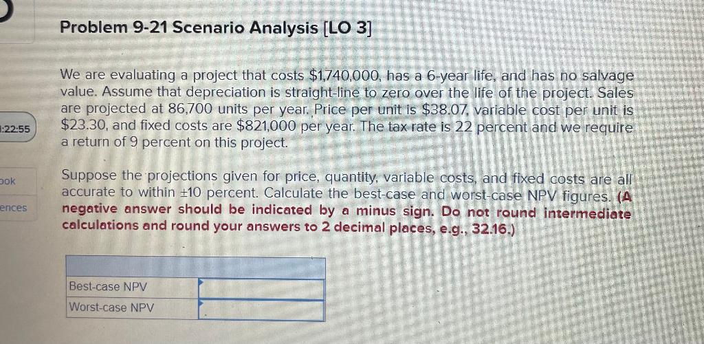 initial fixed asset investment of $2,400,000. The fixed asset will be depreciated