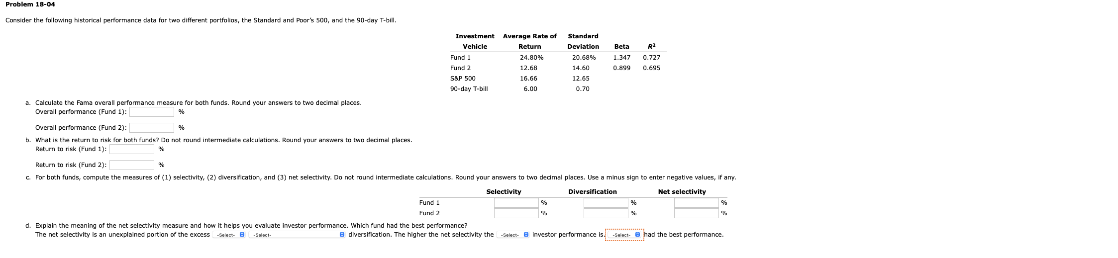  1. Return or Risk 2. Reduced cost because incomplete or Increased