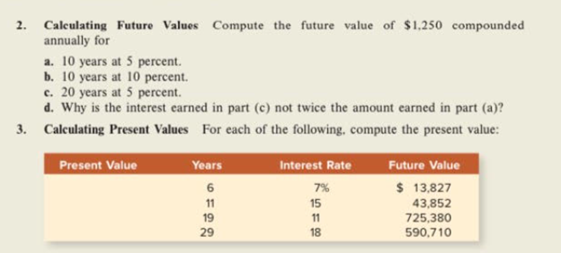  Answer needed for Part 2 & 3: 2- Compute the future