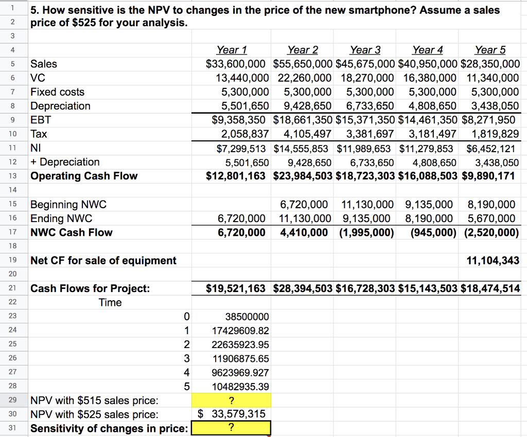 **Please follow the excel sheet below and show computations only using the