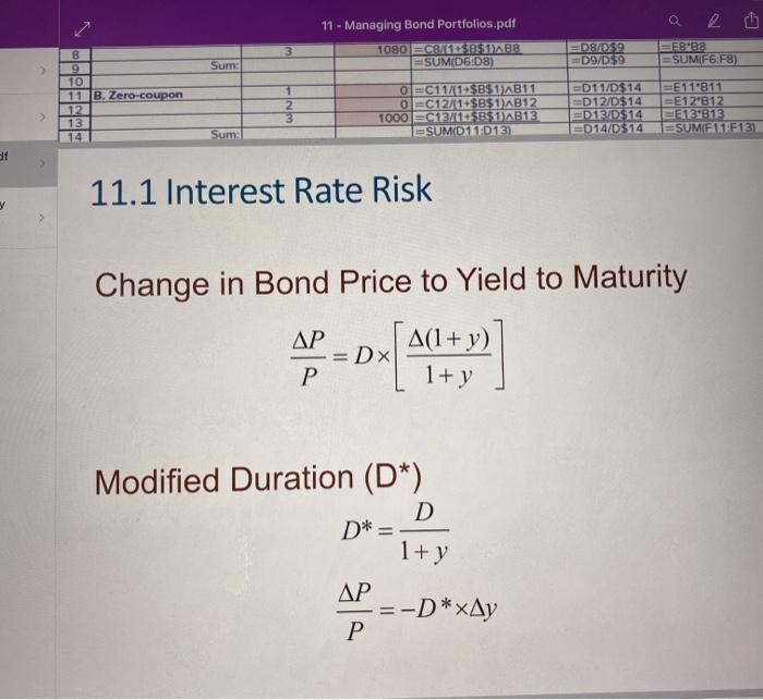 duration (D) of 20 years. In order to immunize its interest rate