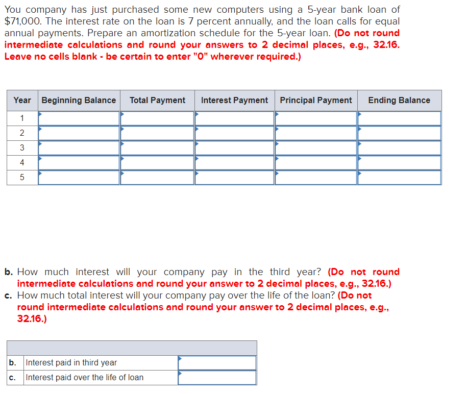  You company has just purchased some new computers using a 5-year