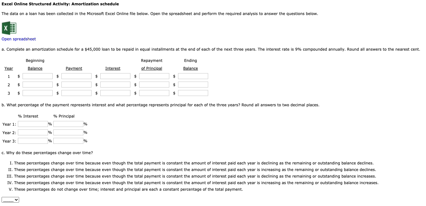be repaid (PV) 4 Interest rate (1) 5 Length of loan (in