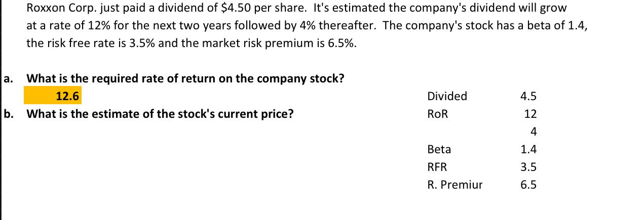 Please answer only in Excel and show the steps that lead to
