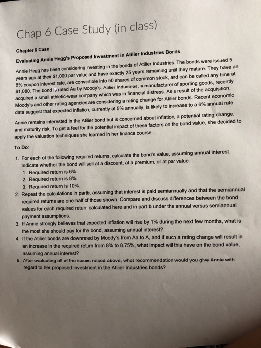 investing in the bonds of Atilier Industrie years ago at their $1,000