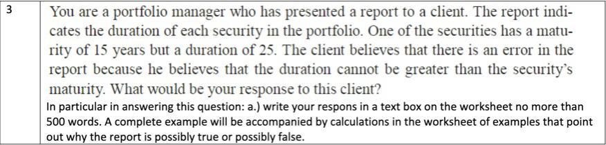  Questions on Bonds: Answer with a working worksheet making the cashflows